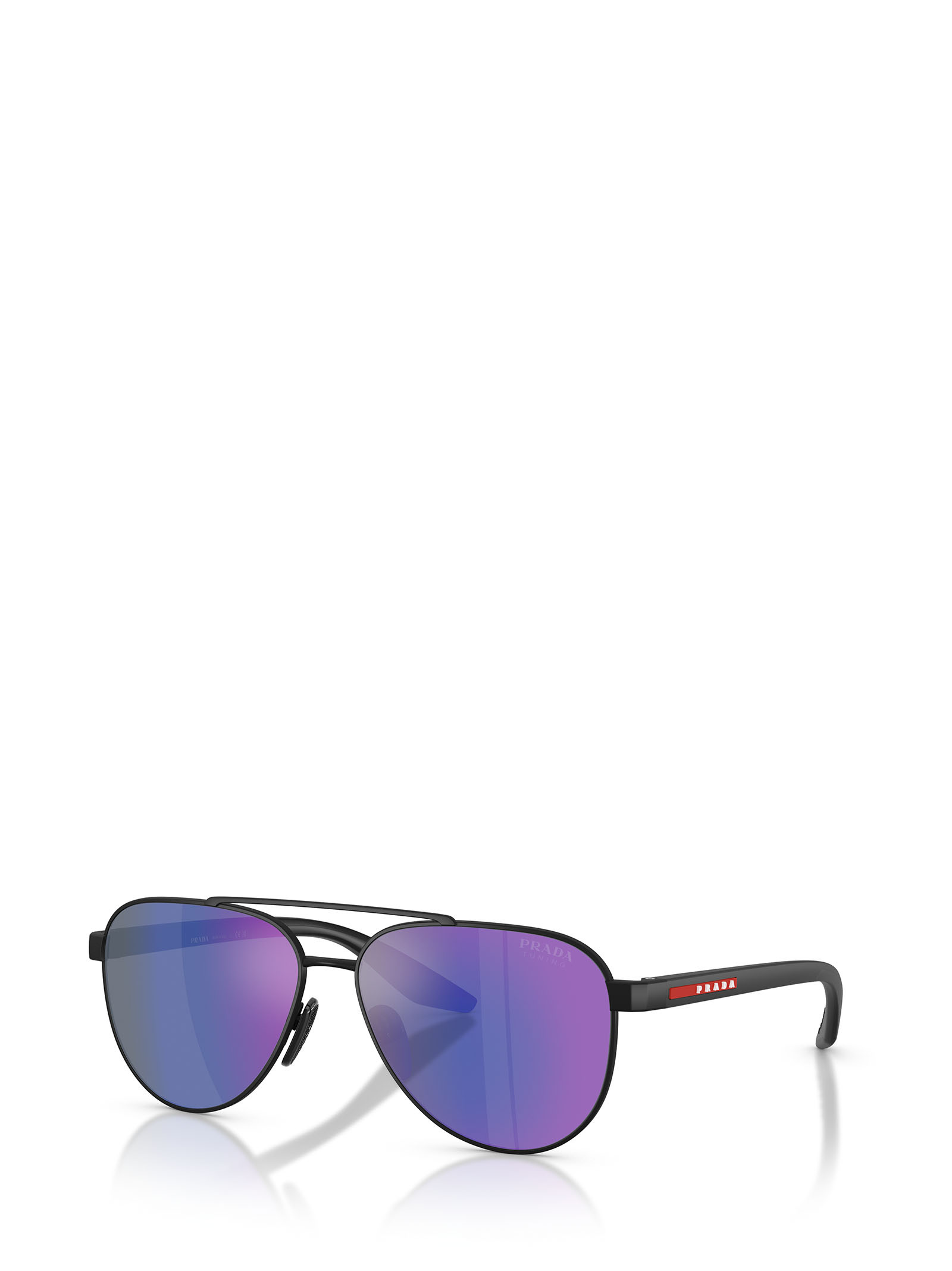 Prada Linea Rossa 58mm Pilot Sunglasses In Purple