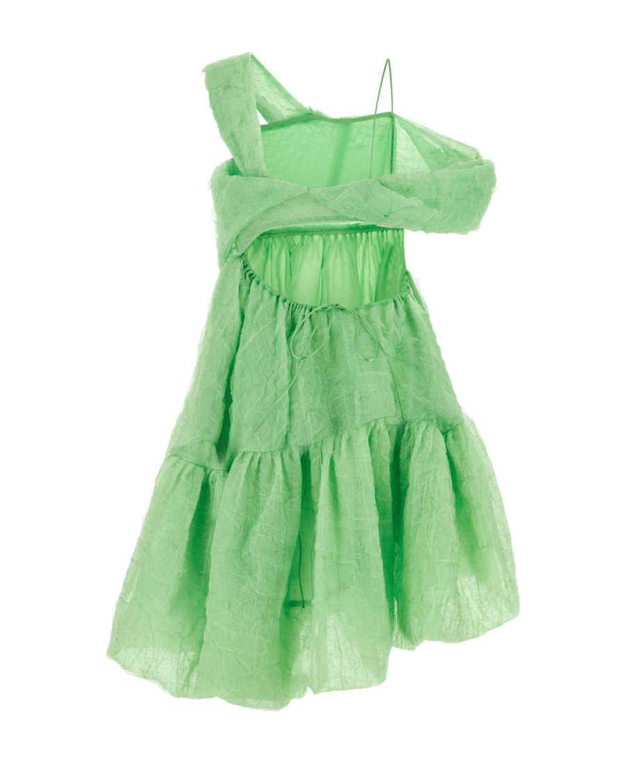 Cecilie�bahnsen Soon Draped Asymmetric Dress In Green
