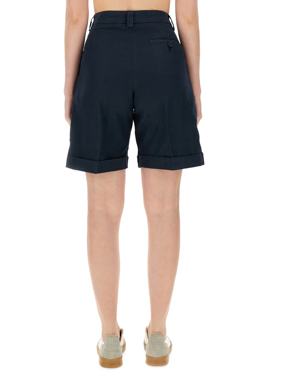 Shop Aspesi Pleated Chino Shorts