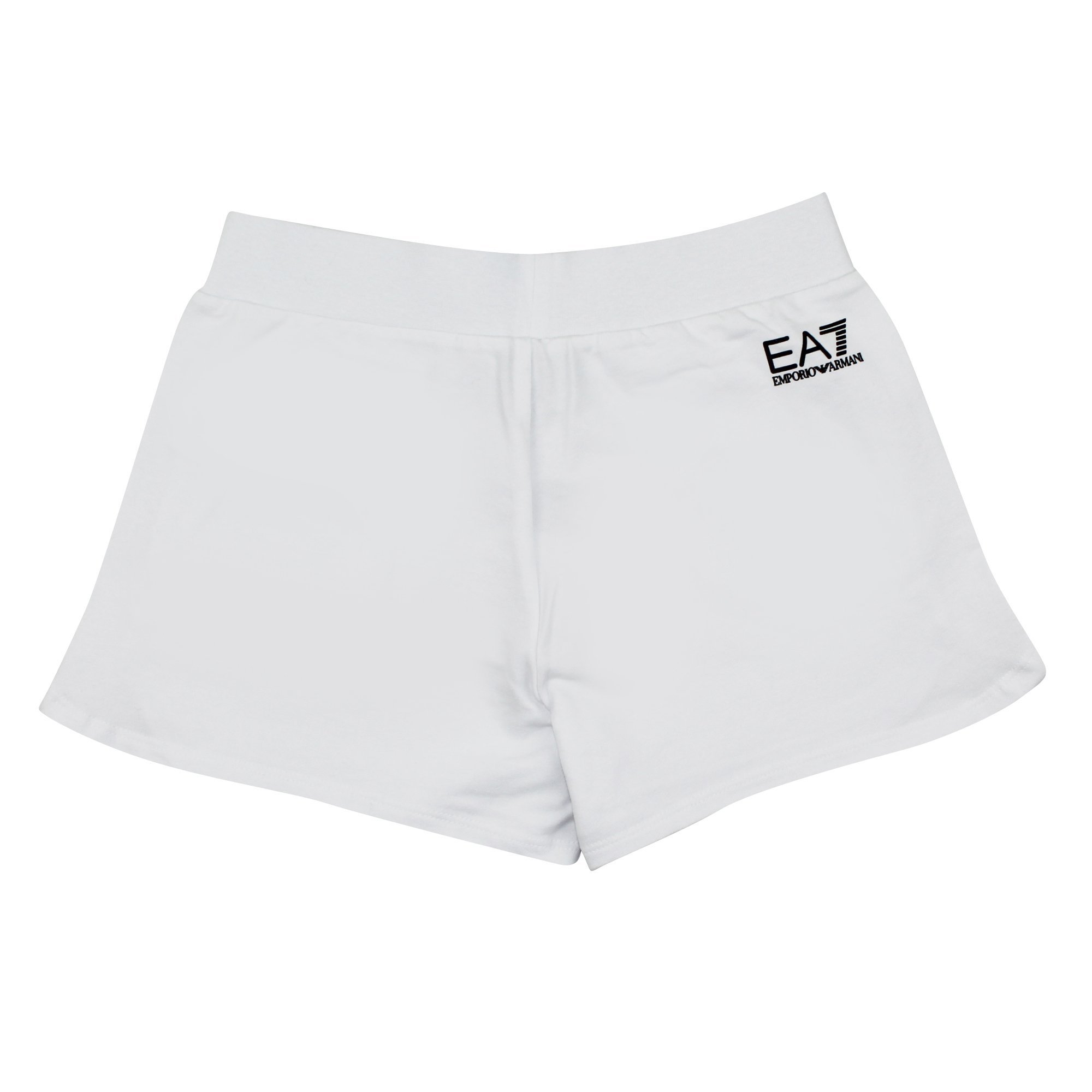 Ea7 Logo Printed Shorts In White