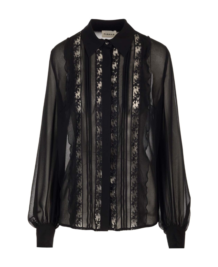 P.a.r.o.s.h Long-sleeved Shirt In Black