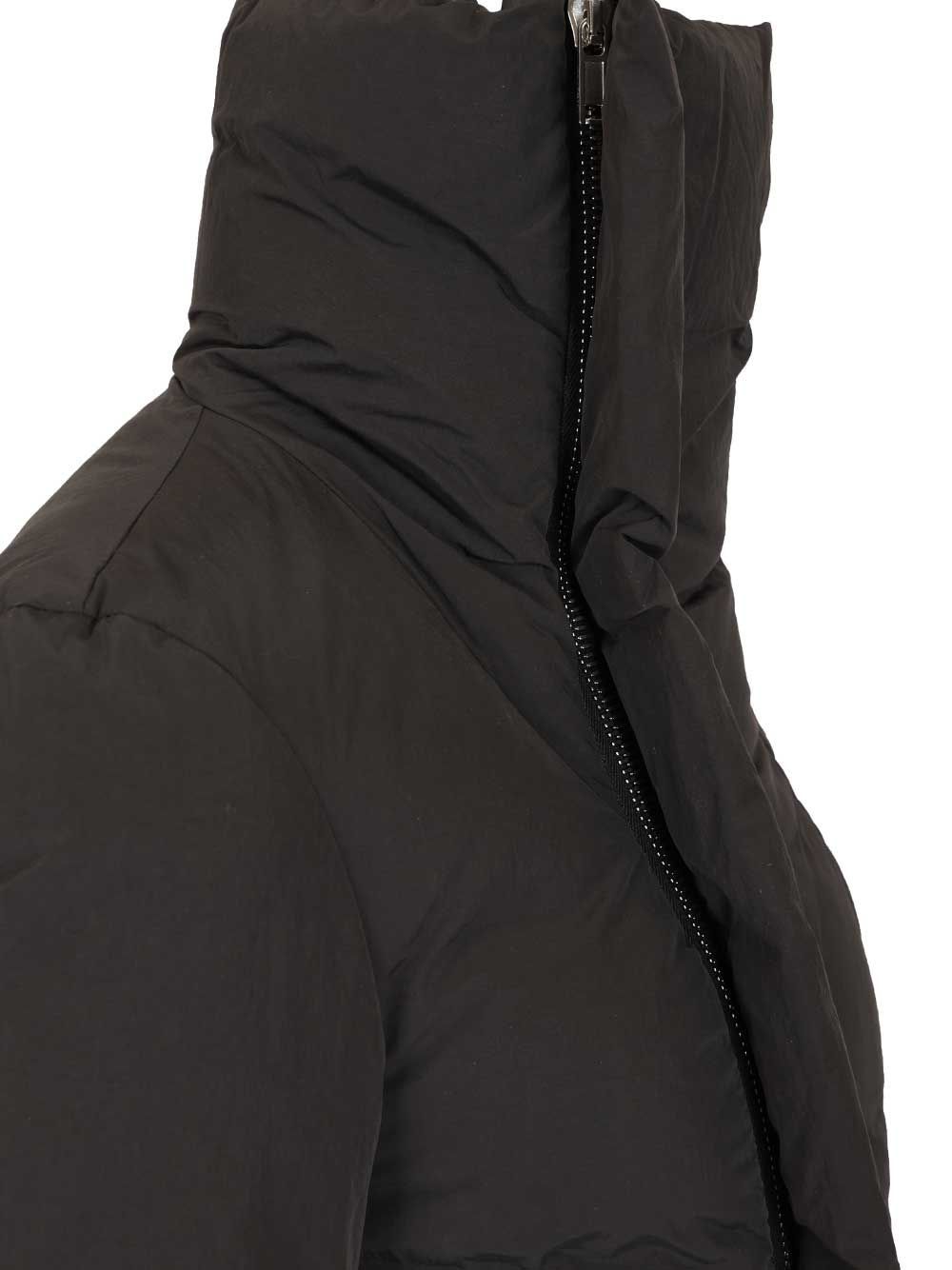 Rick Owens Turtleneck Down Jacket In Black