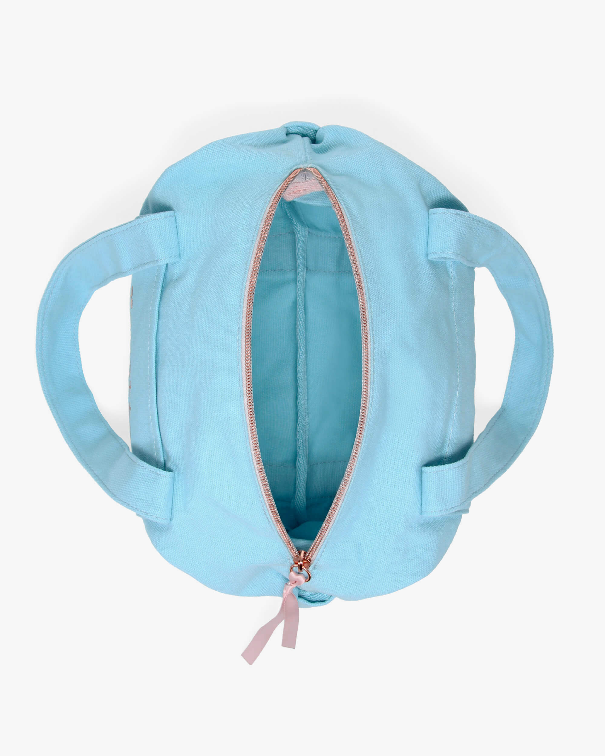 Repetto Small Cotton Duffle Bag With Logo In Blue