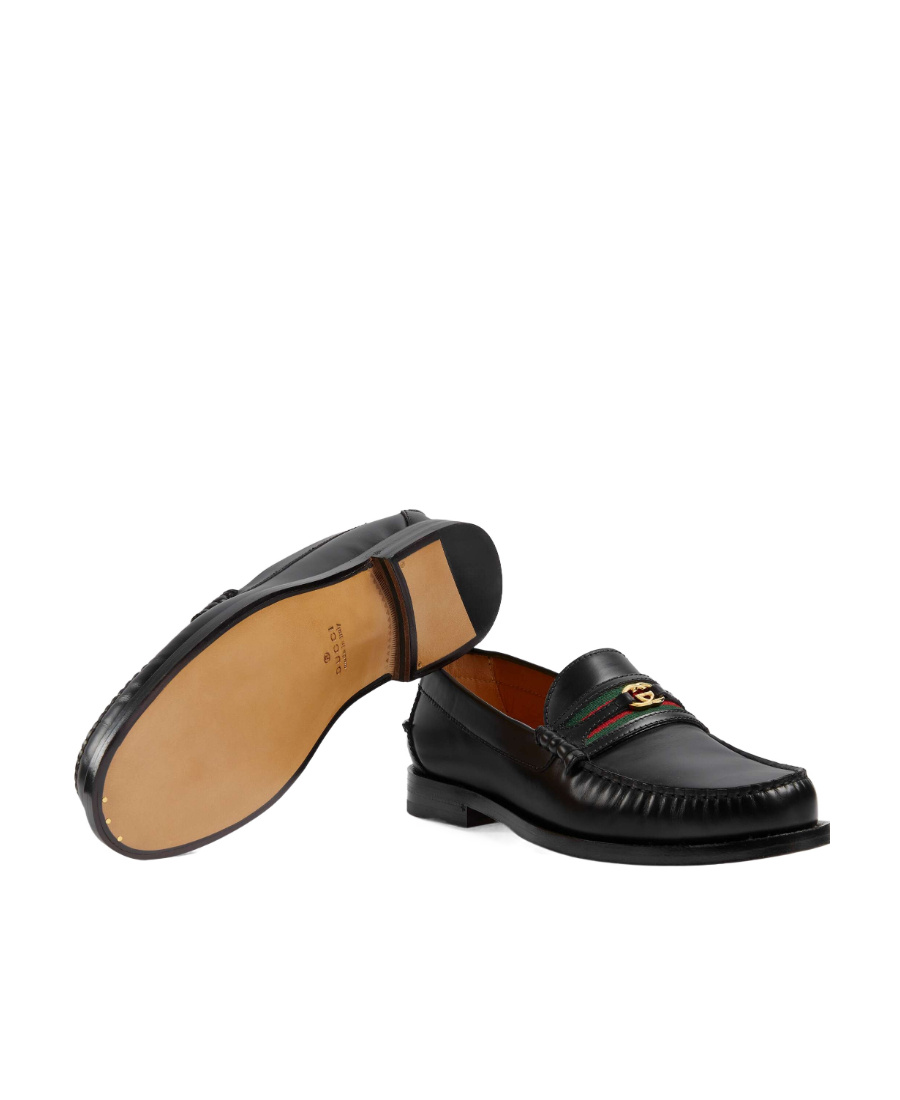 Gucci Interlocking G Loafers In Black
