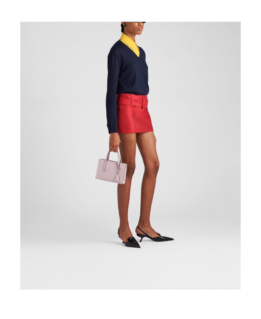 Prada Re-edition 1995 Brushed-leather Mini Handbag In Pink