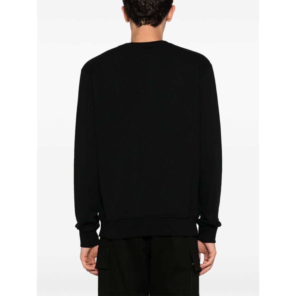 Balmain Logo-print Cotton Sweatshirt In Black