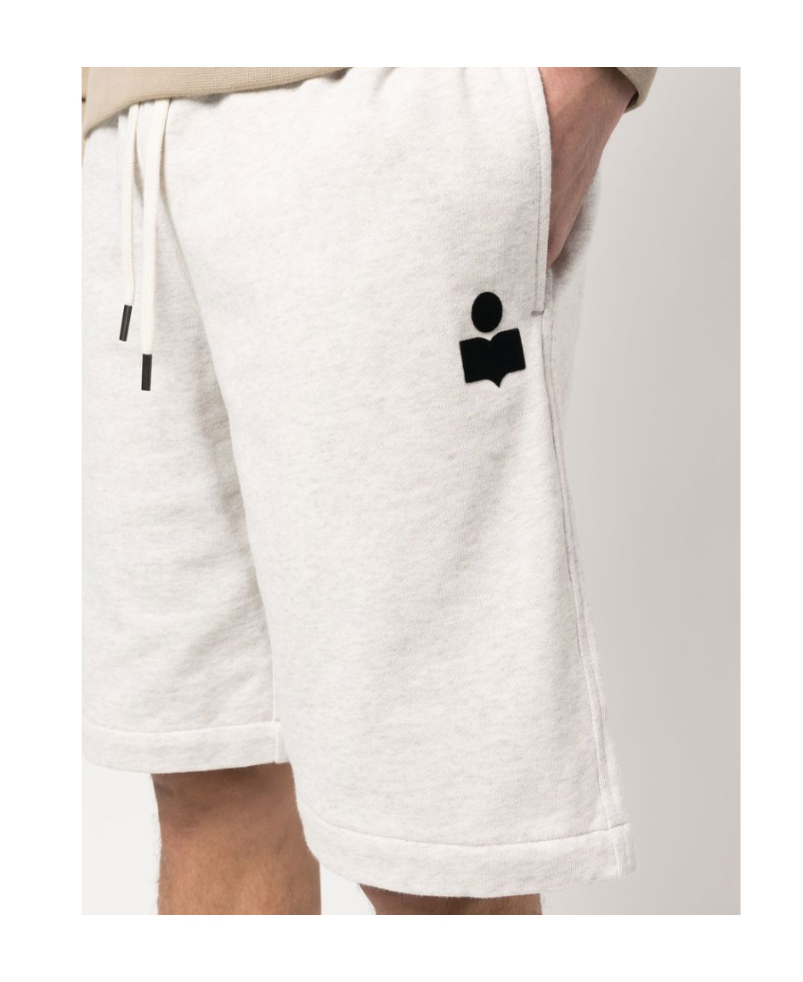 Isabel Marant Logo-patch Drawstring Track Shorts In White