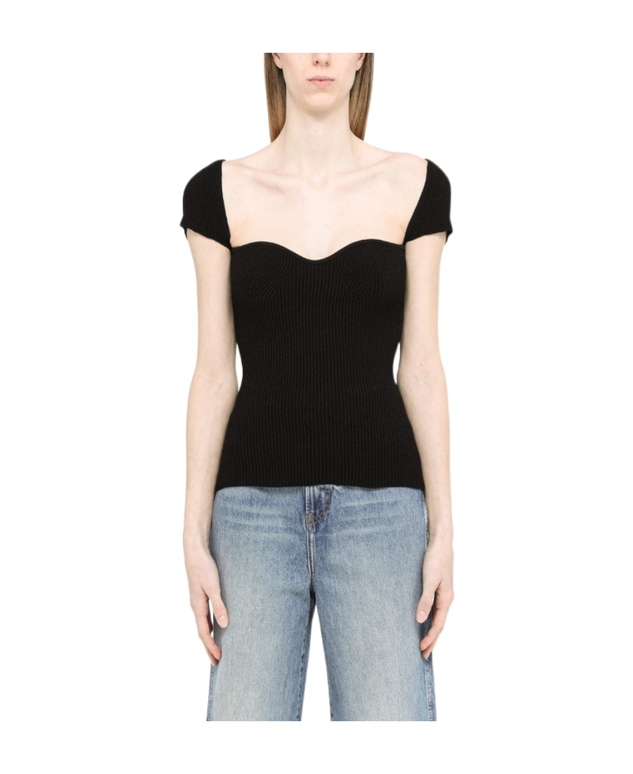 Khaite Ista Stretch Matte Viscose Cap-sleeve Top In Black