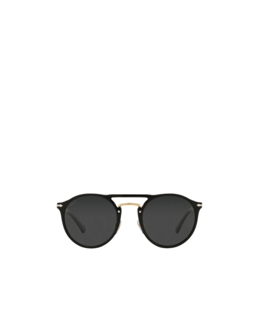 Persol Round Frame Double-bridge Sunglasses In Black