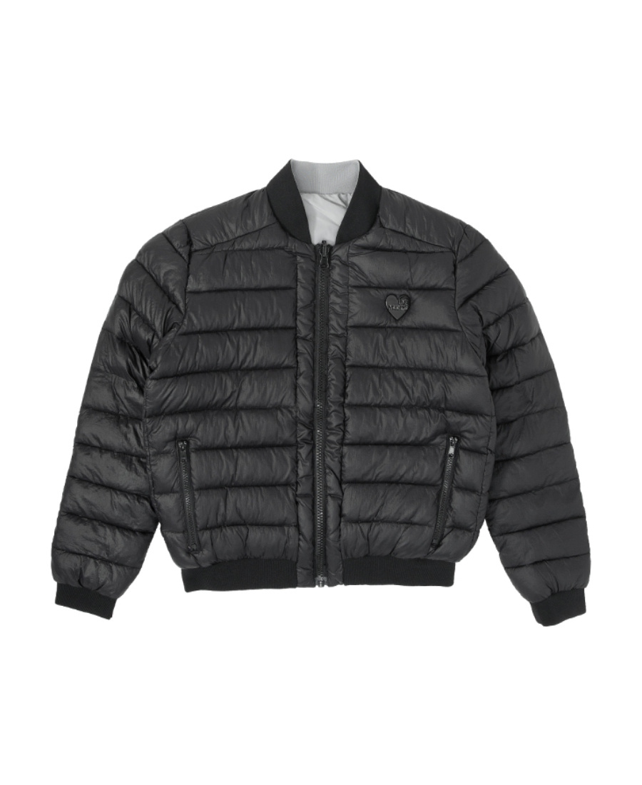 Moschino Logo Details Down Jacket In Black