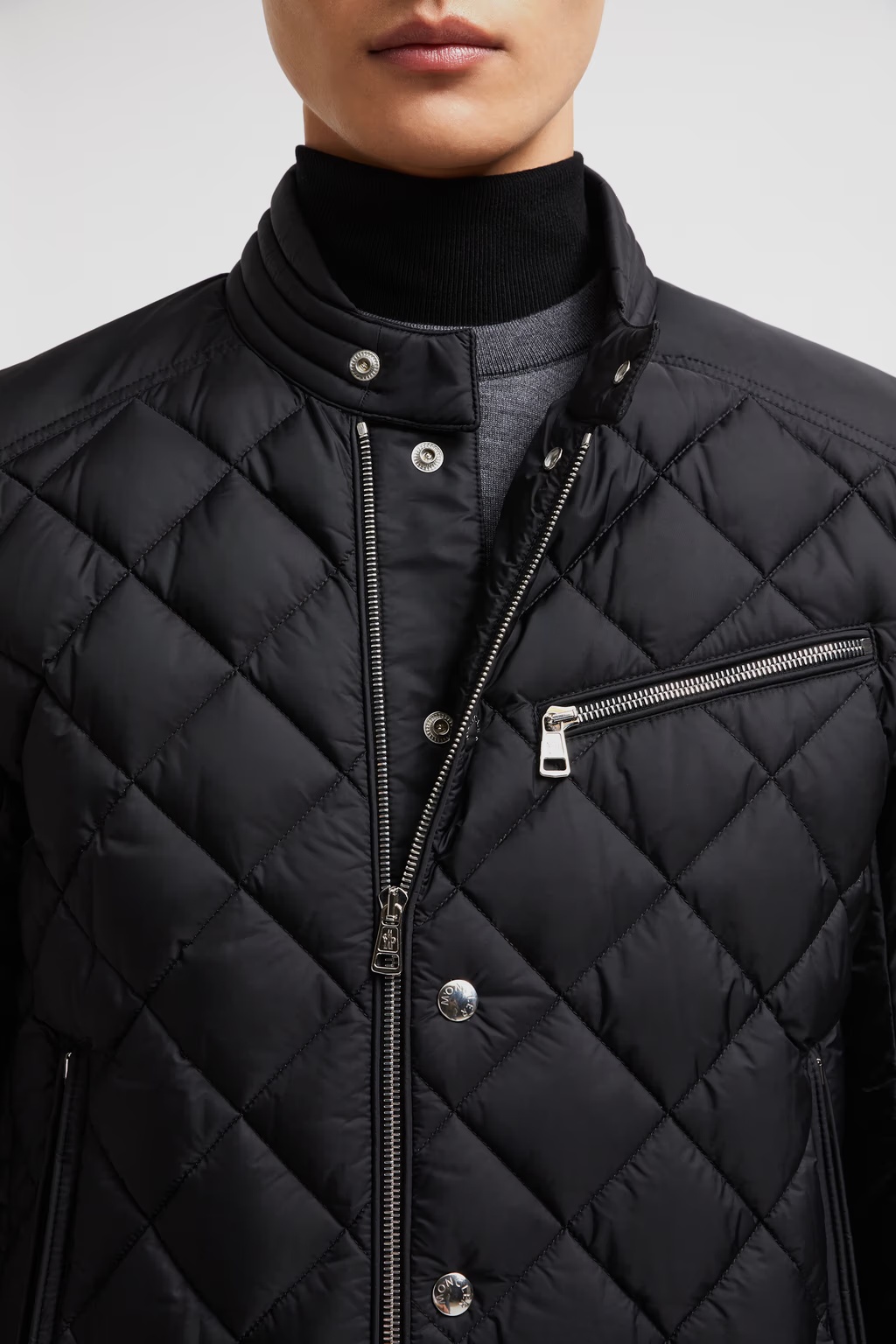 Moncler Man Down Jacket Black Size 5 Polyamide In Black