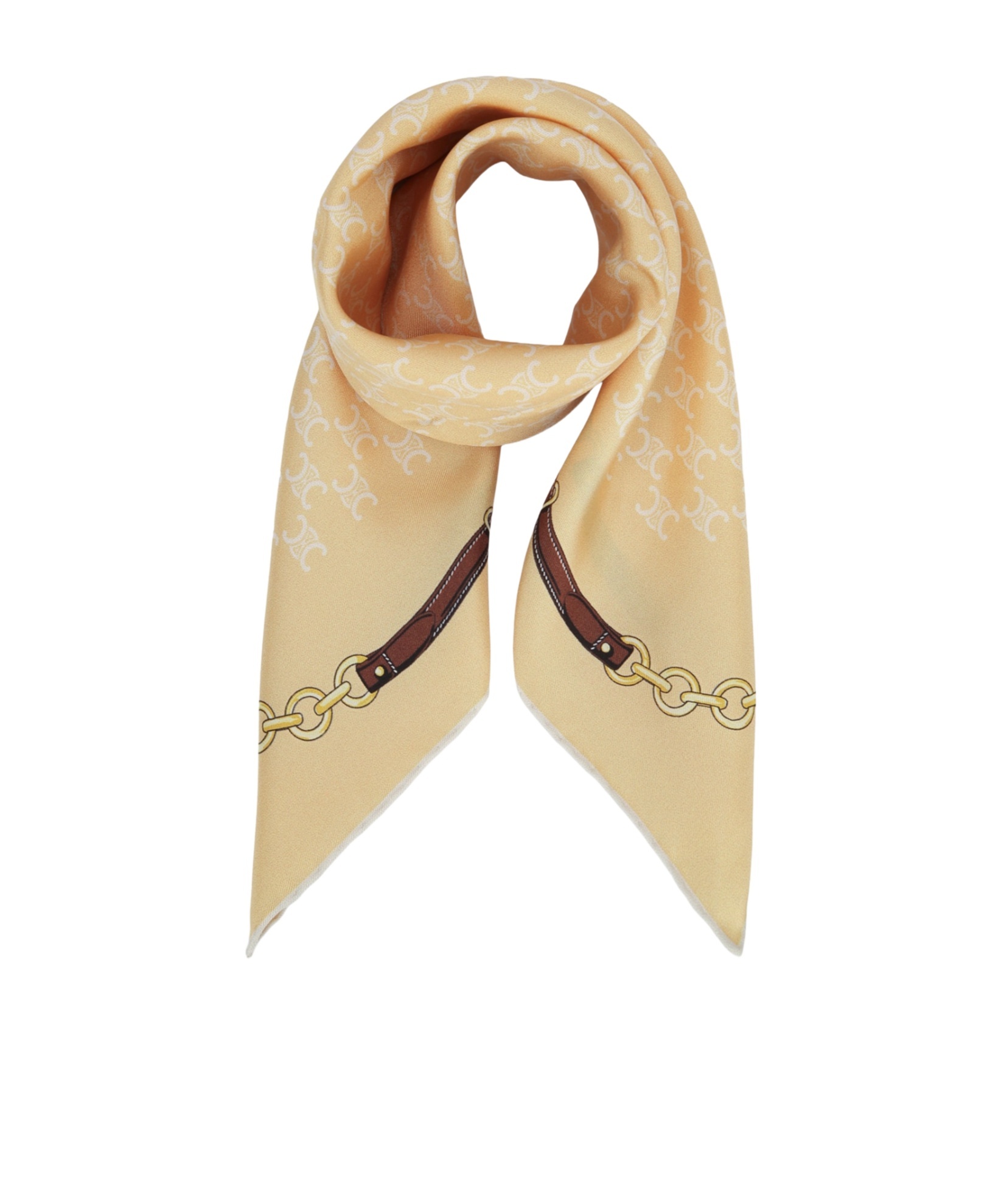 Celine Pattern Scarf In Brown