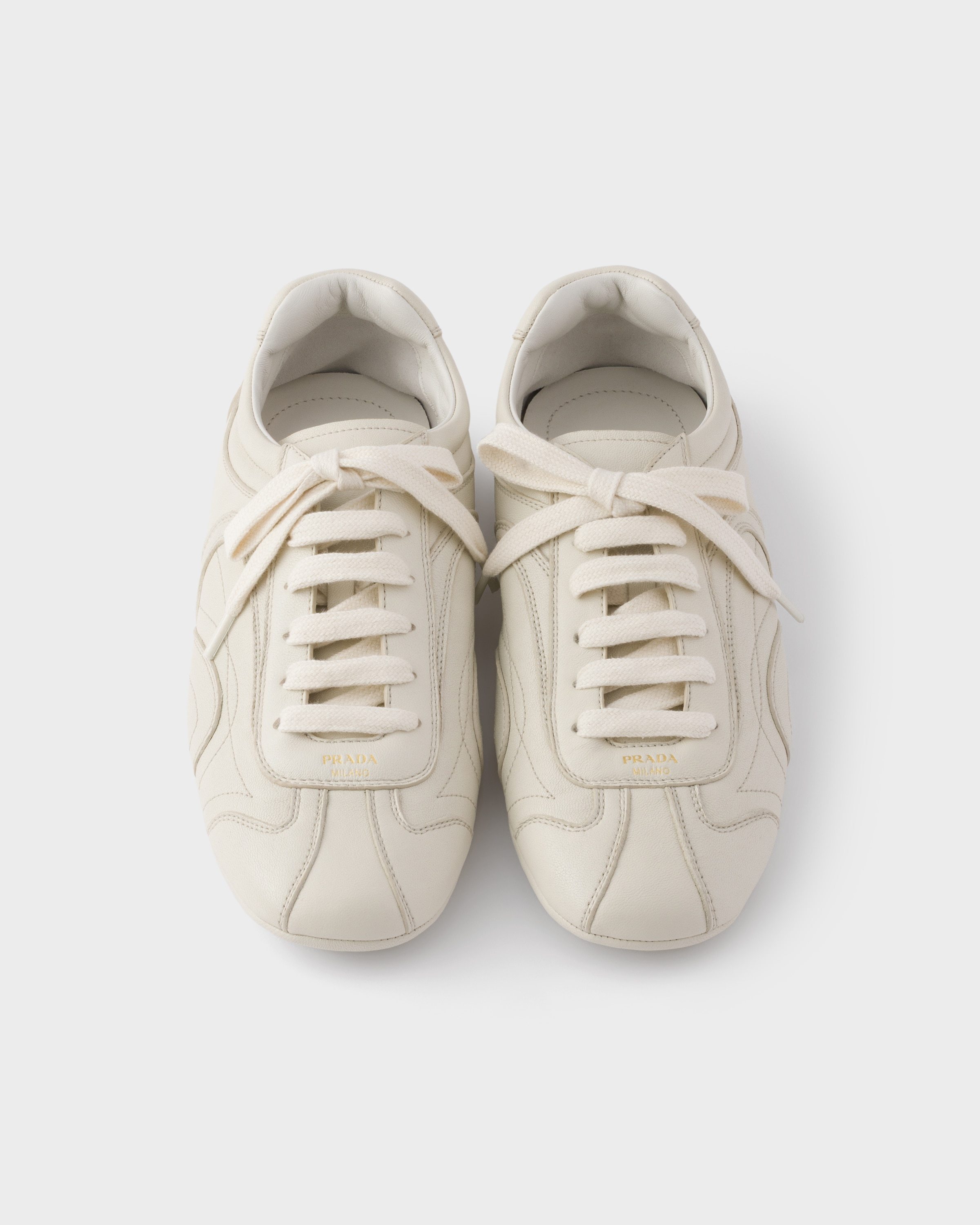 Prada Montecarlo Re-edition 2005 Nappa Leather Sneakers In White