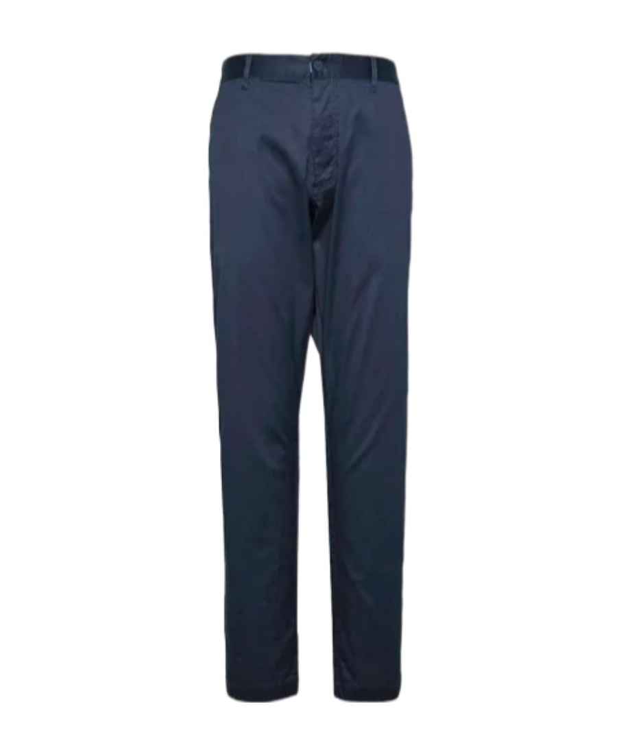 Ea7 Logo Details Casual Pants In Black