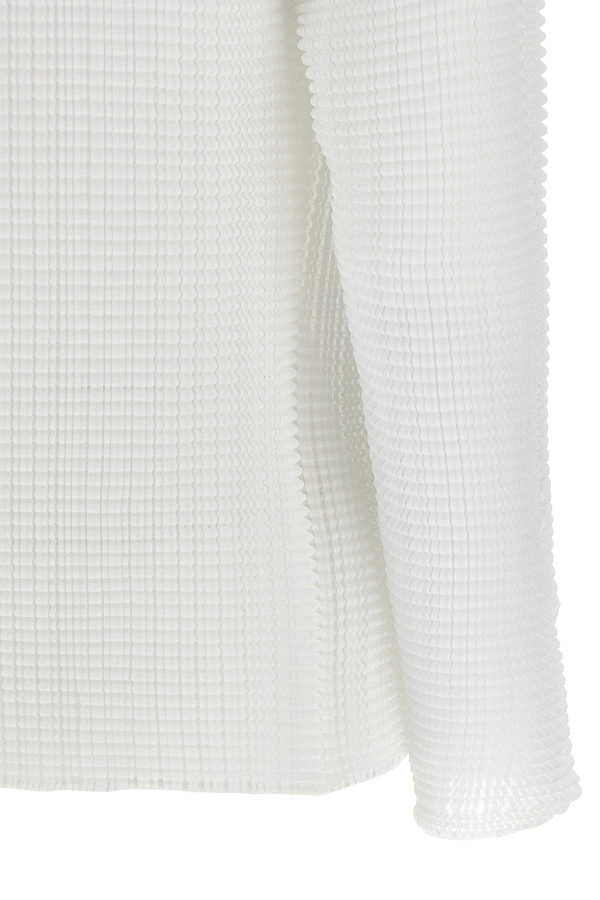 Issey Miyake Wooly Pleats Pleated Long-sleeves Cardigan In White