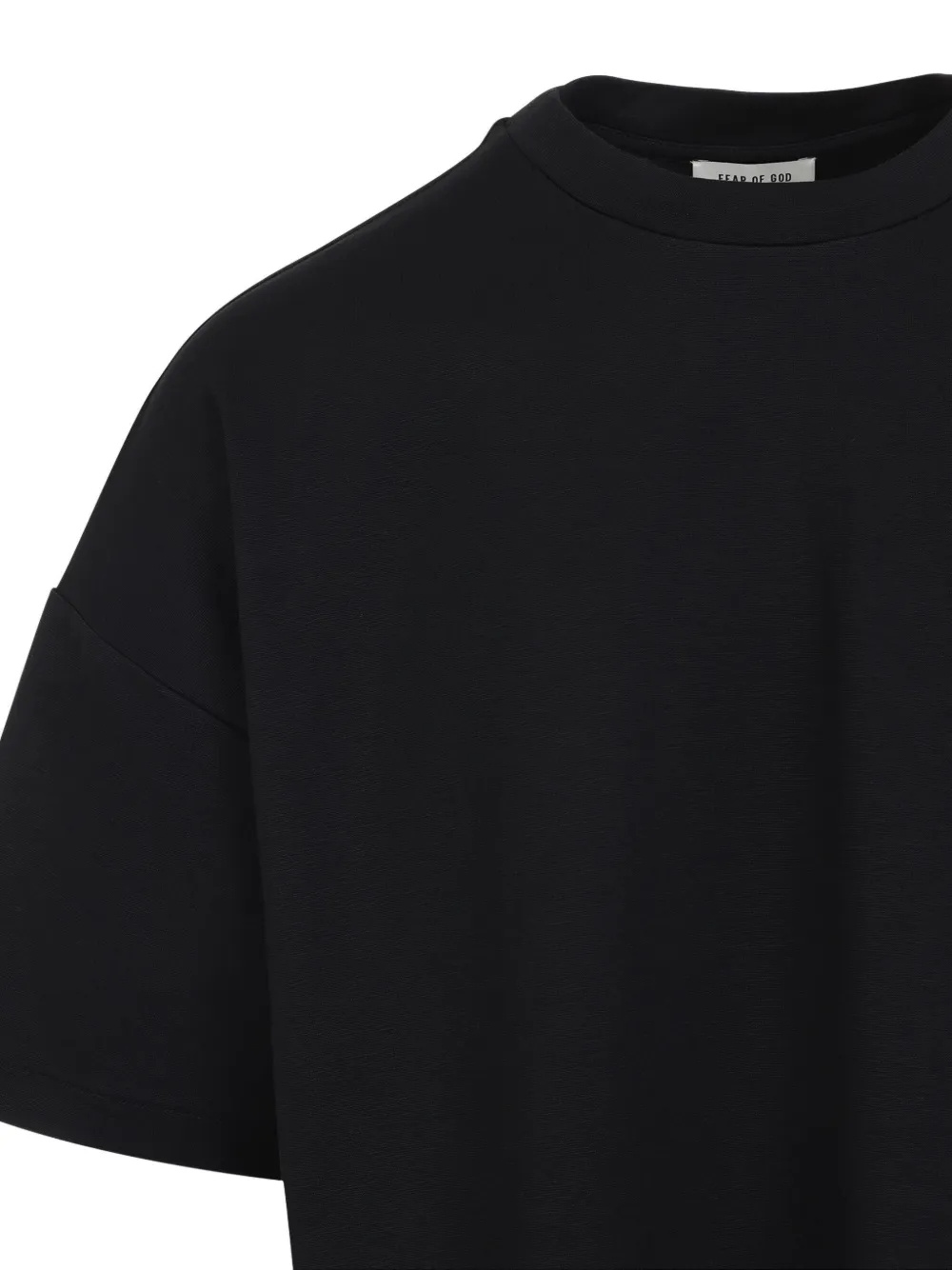 Shop Fear Of God Drop-shoulder T-shirt In Black