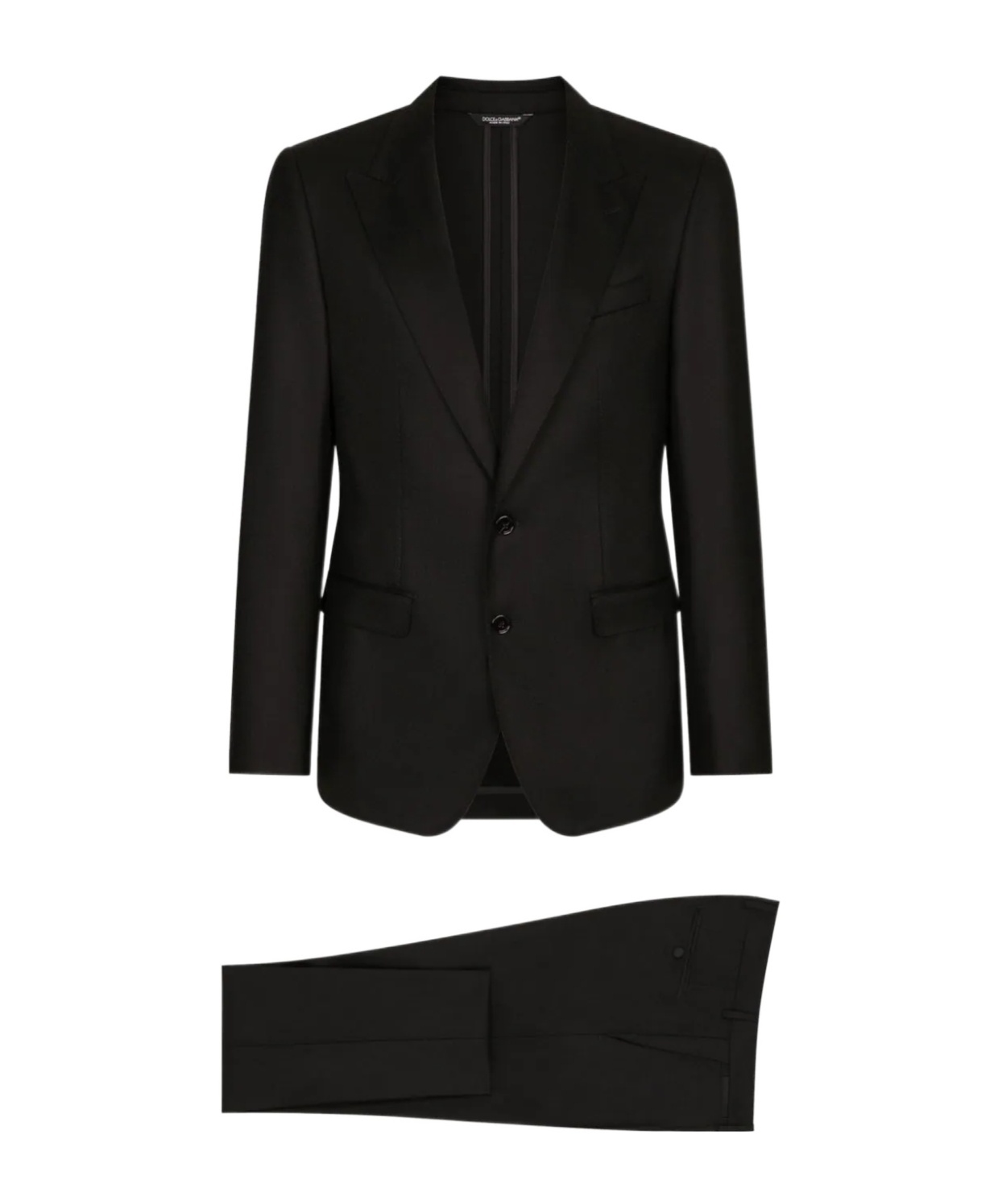 Dolce & Gabbana Two-piece Single-breasted Dinner Suit Set In Black