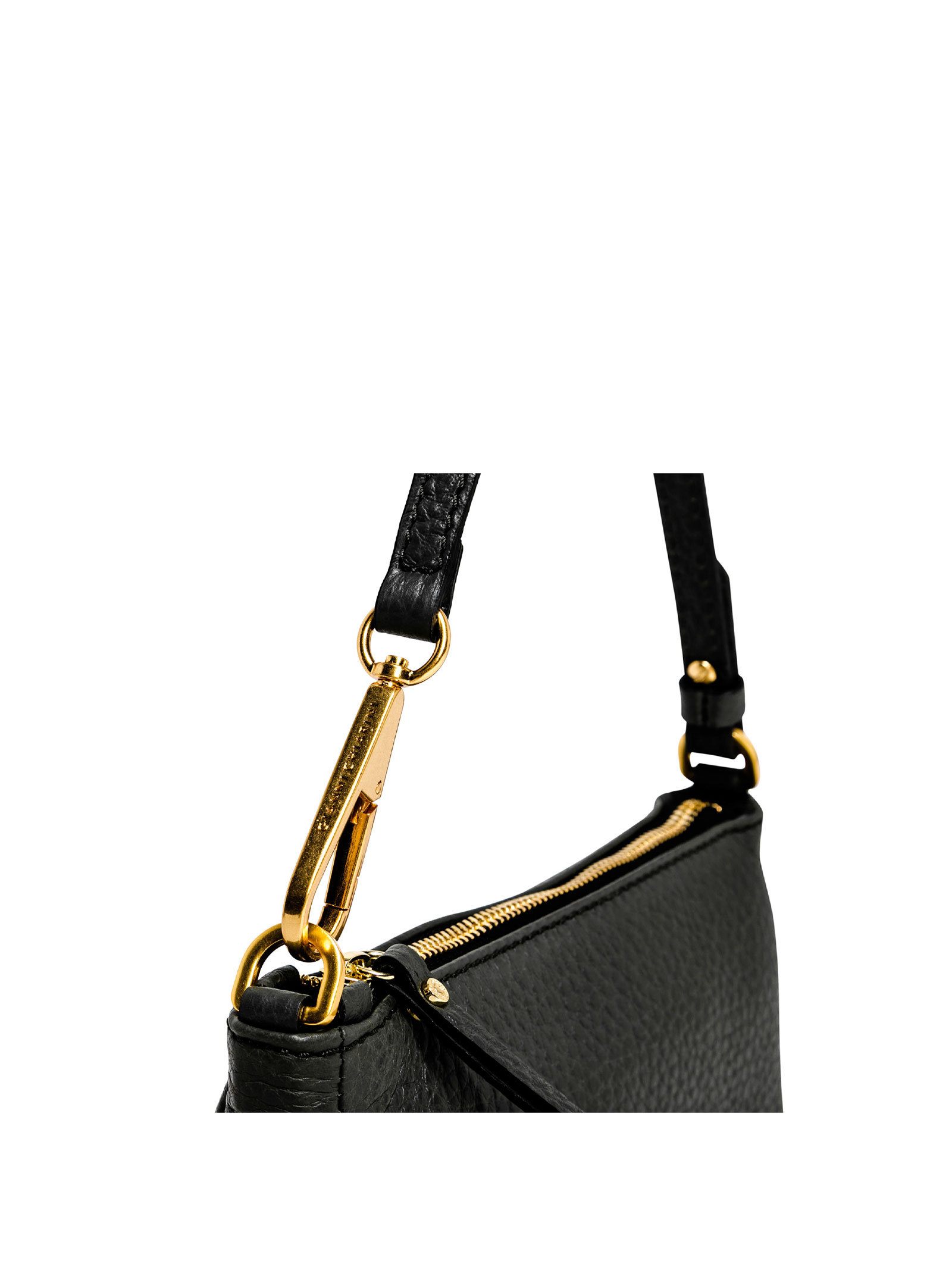 Gianni Chiarini Brooke Clutch Bag In Maxi Grain Leather In Black