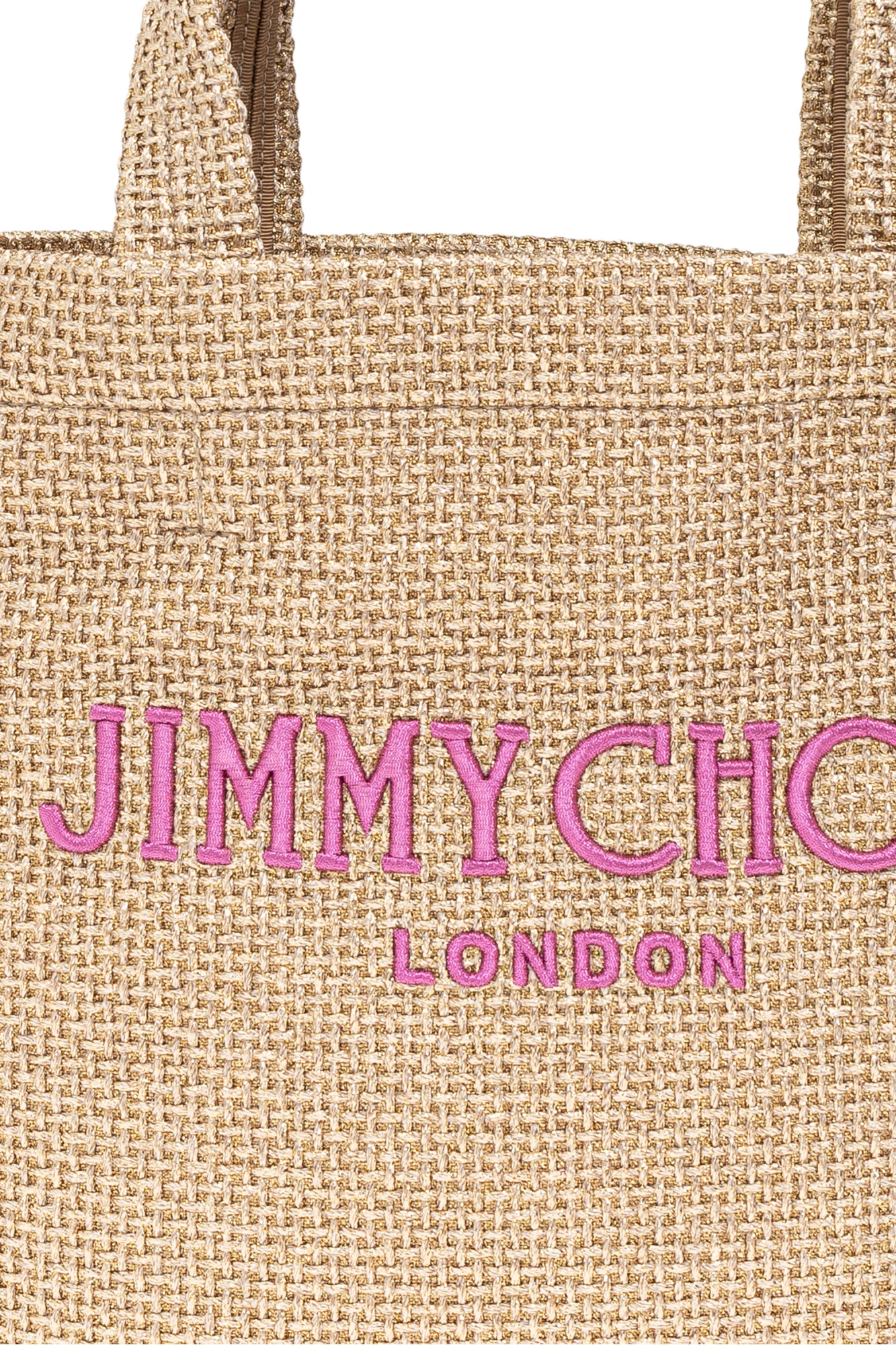 Jimmy Choo Logo Shoulder Bag In Nude