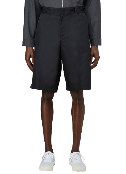 Prada Poplin Bermuda Shorts In Black