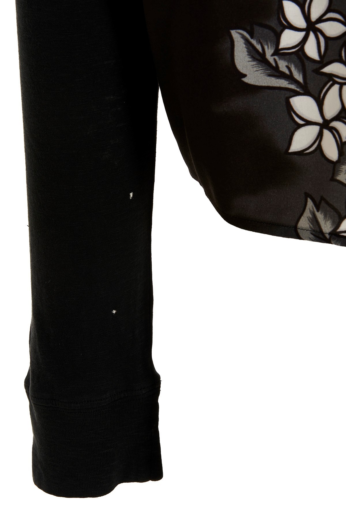 Dsquared2 Double-layered Bowling Shirt With Floral Pattern In Black