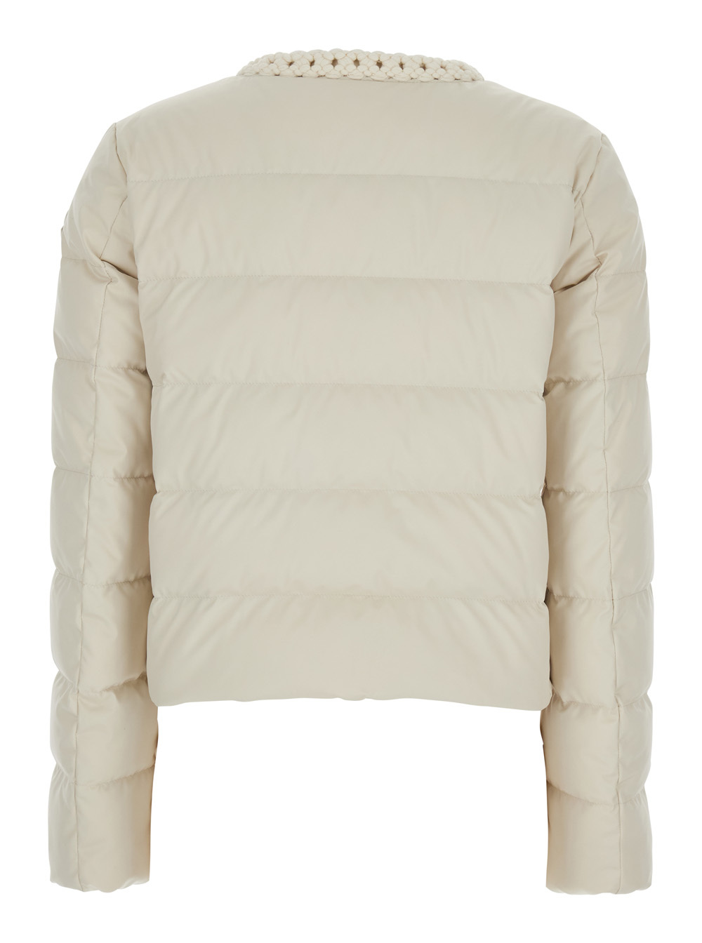Moncler Long-sleeved Cotton Jacket In Neutral