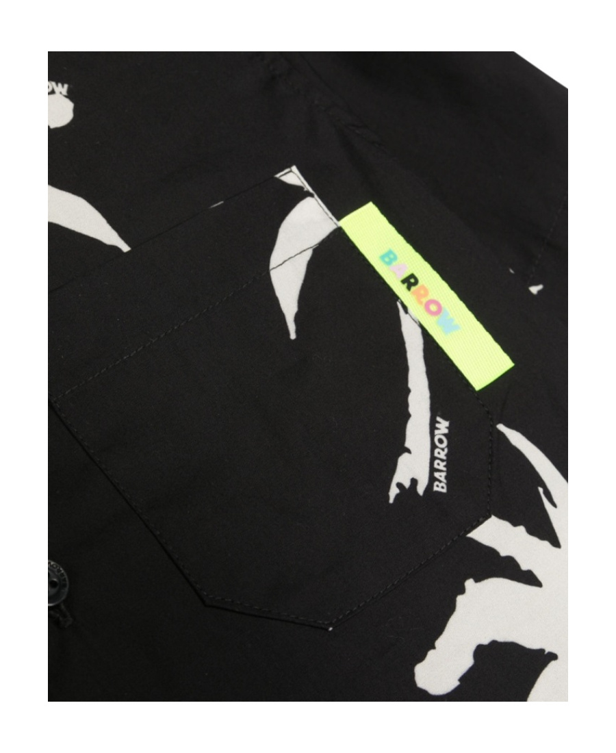 Barrow Palm Tree-print Shirt In Black