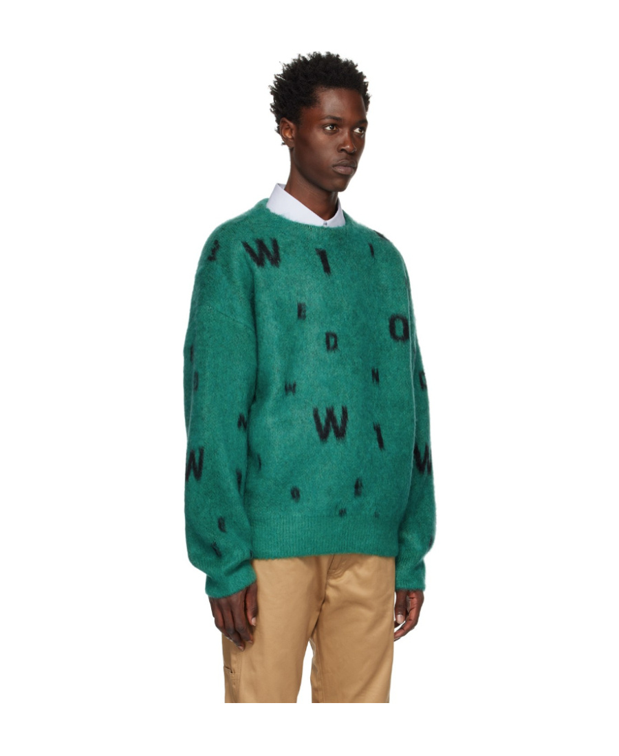 We11 Done Logo Sweater In Green