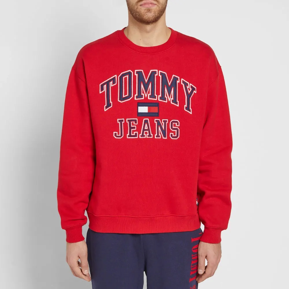 Tommy Hilfiger Logo Details Sweater In Red