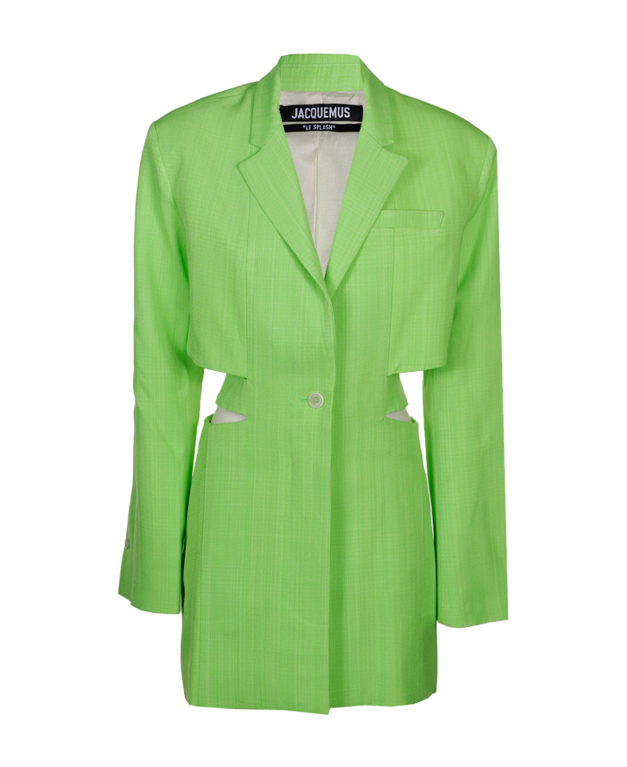 Jacquemus Bari Cut-out Tailored Dress In Green