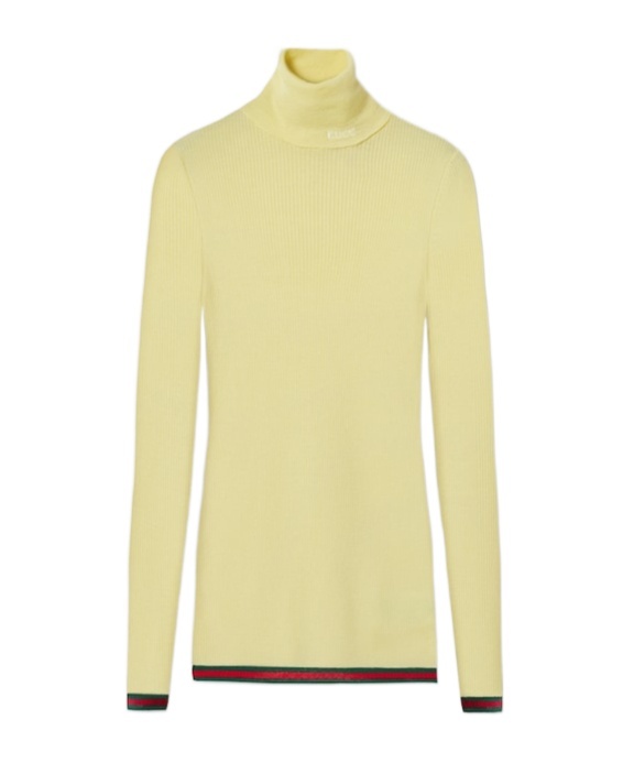 Gucci High-neck Sweater In Yellow