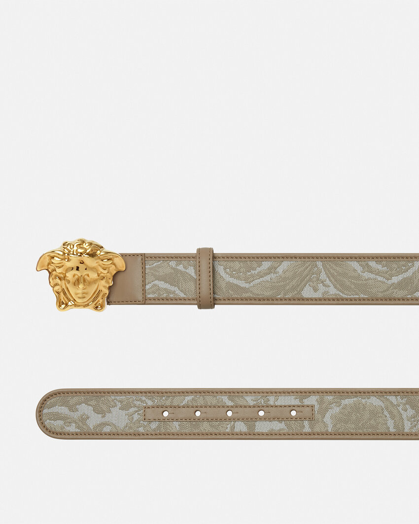 Versace Belt Loop Belt Belt In Brown