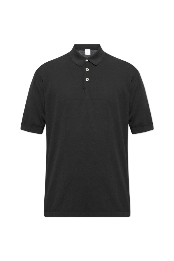 Eleventy Cotton Polo Shirt In Black