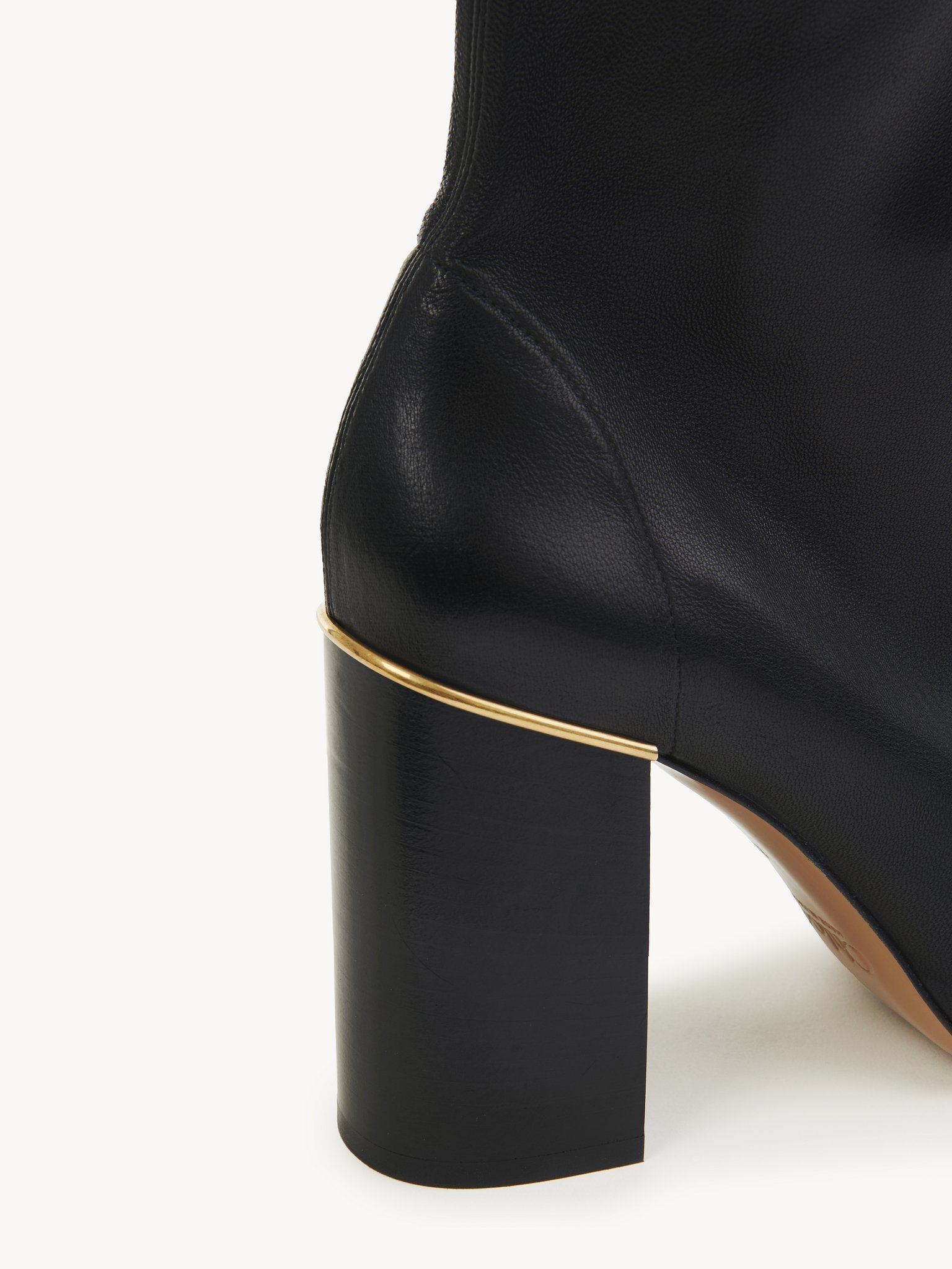 Shop Chloé 90mm Ambre Ankle Boot In Black
