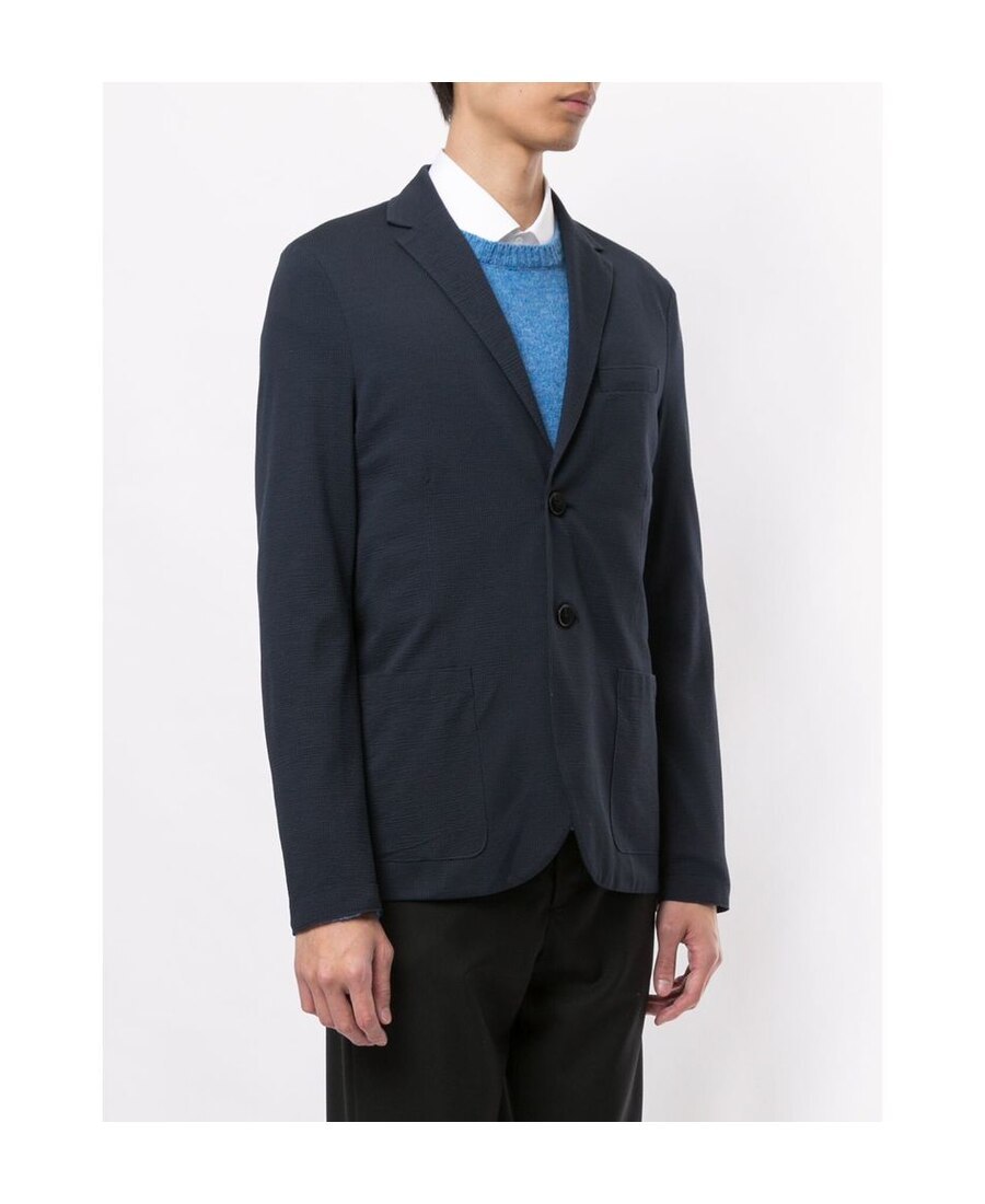 Harris Wharf London Textured Single-breasted Blazer In Blue