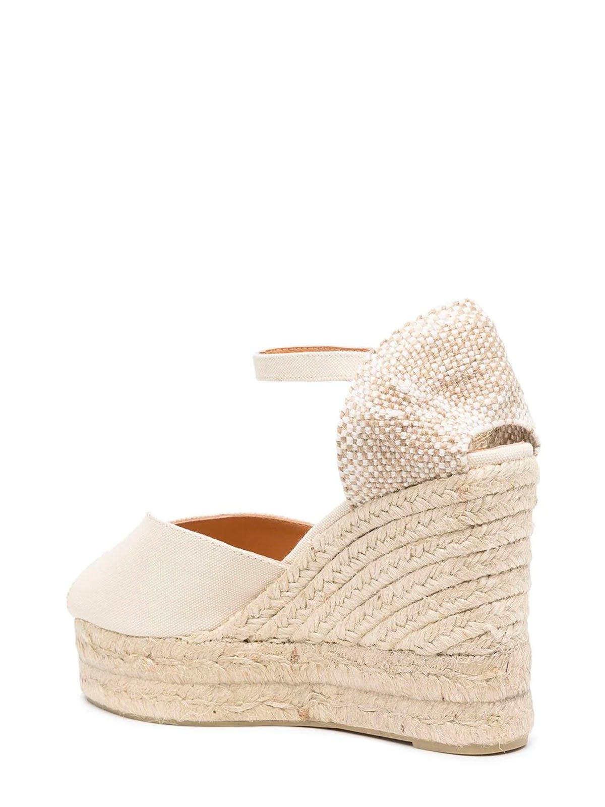 Shop Castaã±er Bianca-wedge Espadrilles In Nude