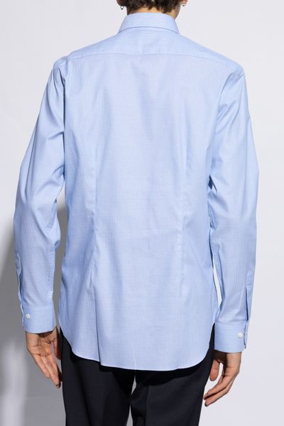 Shop Paul Smith Long-sleeve Cotton Shirt In Blue