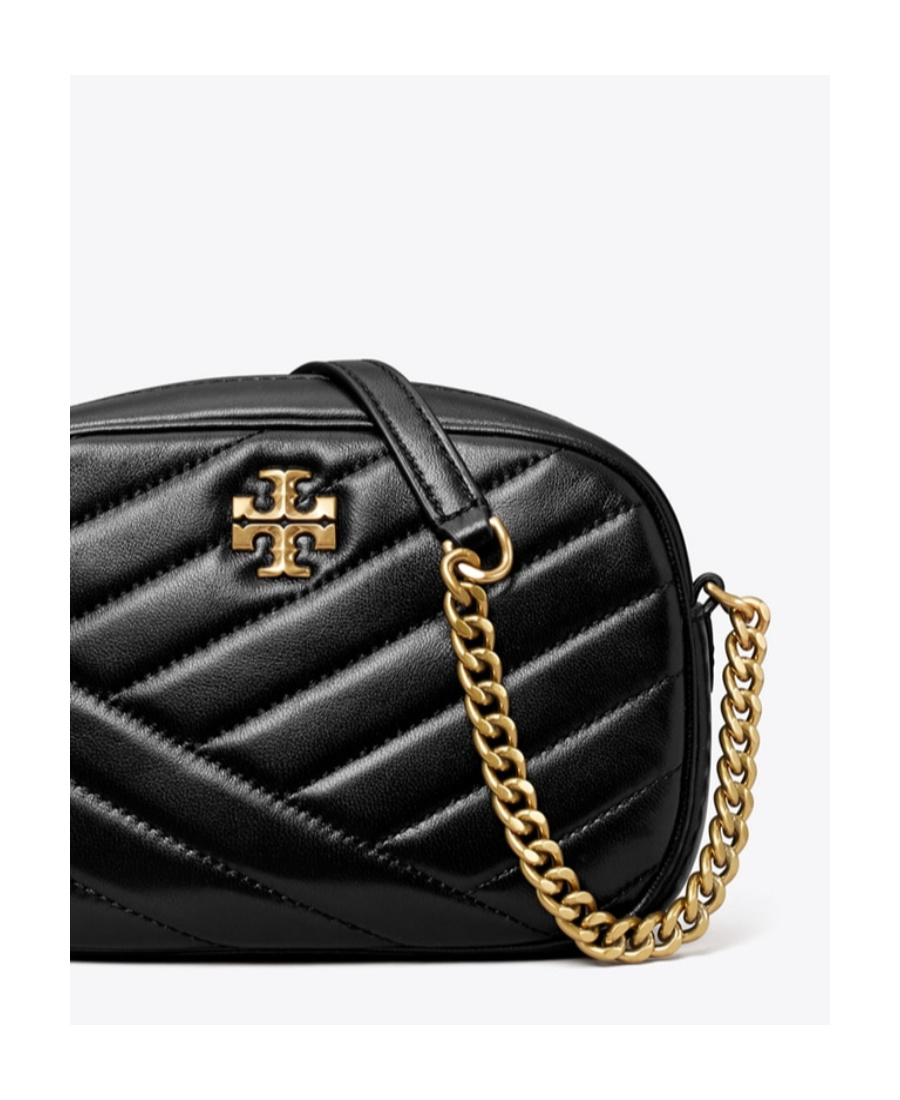 Tory Burch Kira Chevron-quilted Crossbody Bag In Black