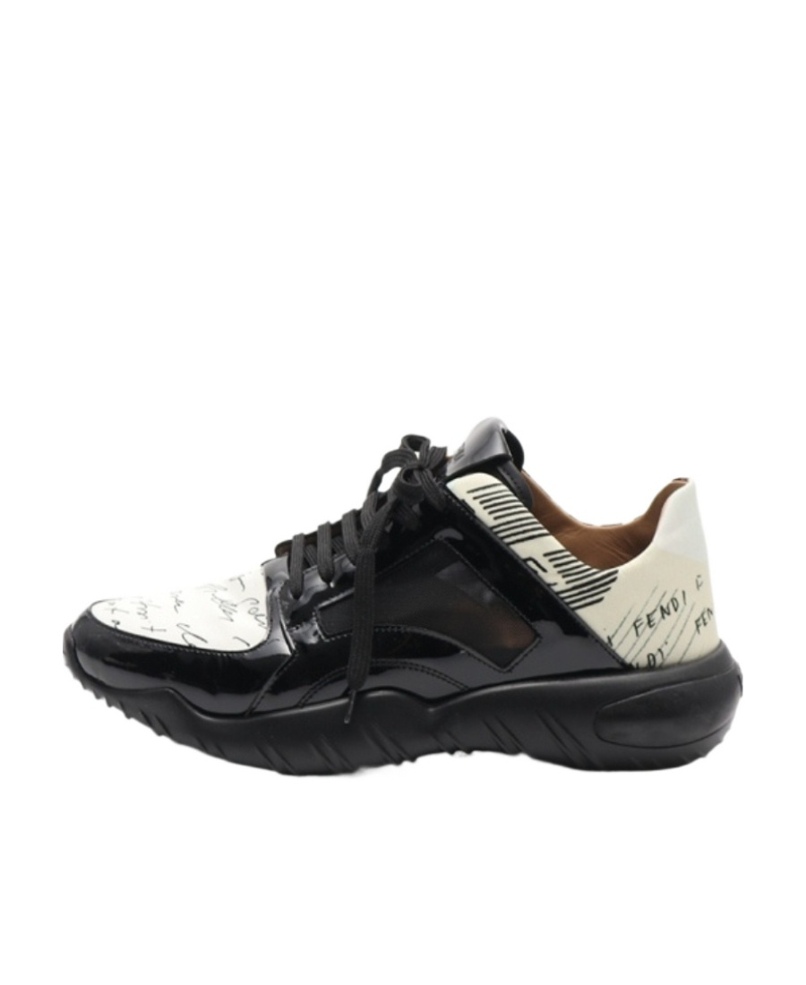 Fendi Low-top Sports Shoes Made Of Color-matching Fabric In Black