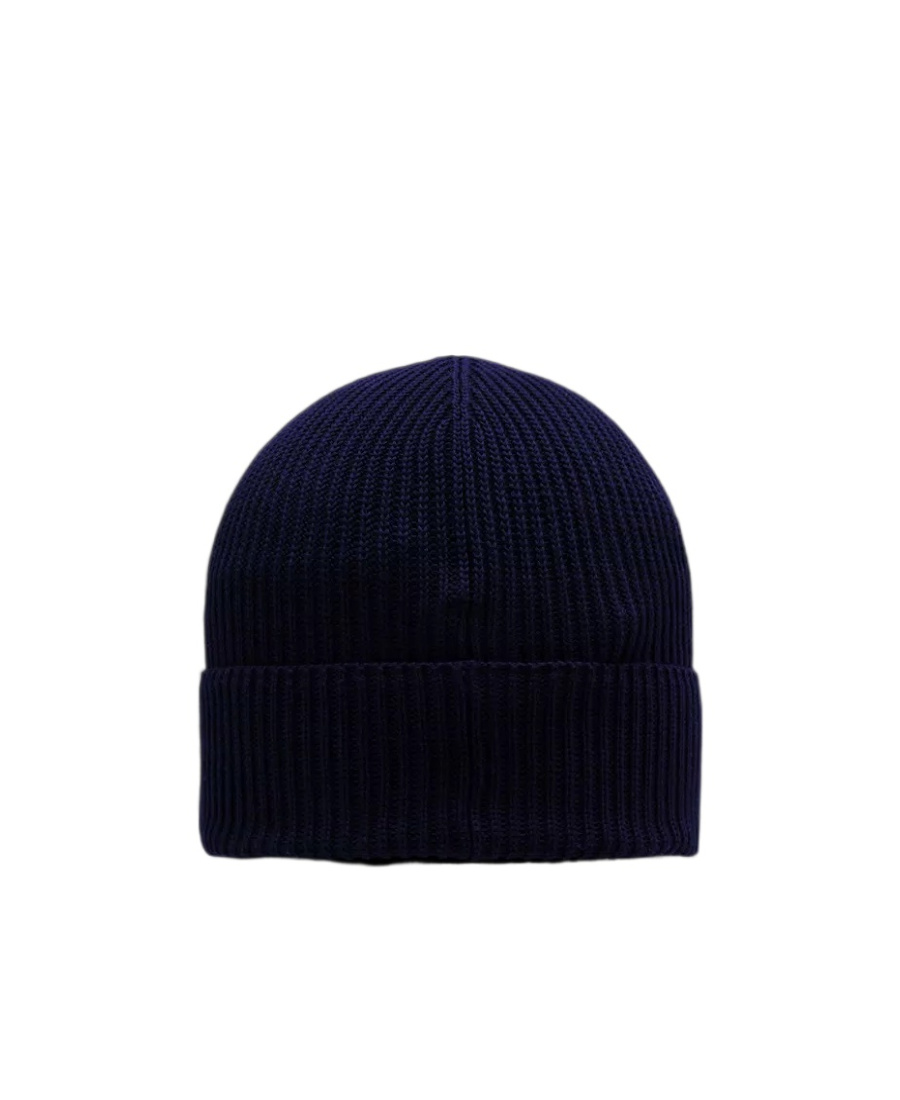 Moncler Logo Woolen Cap In Blue