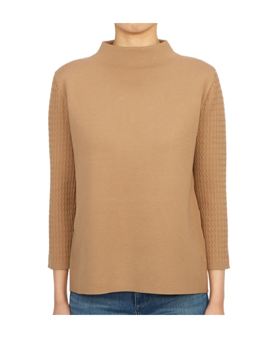 Max Mara Twisted Long-sleeved Sweater In Nude