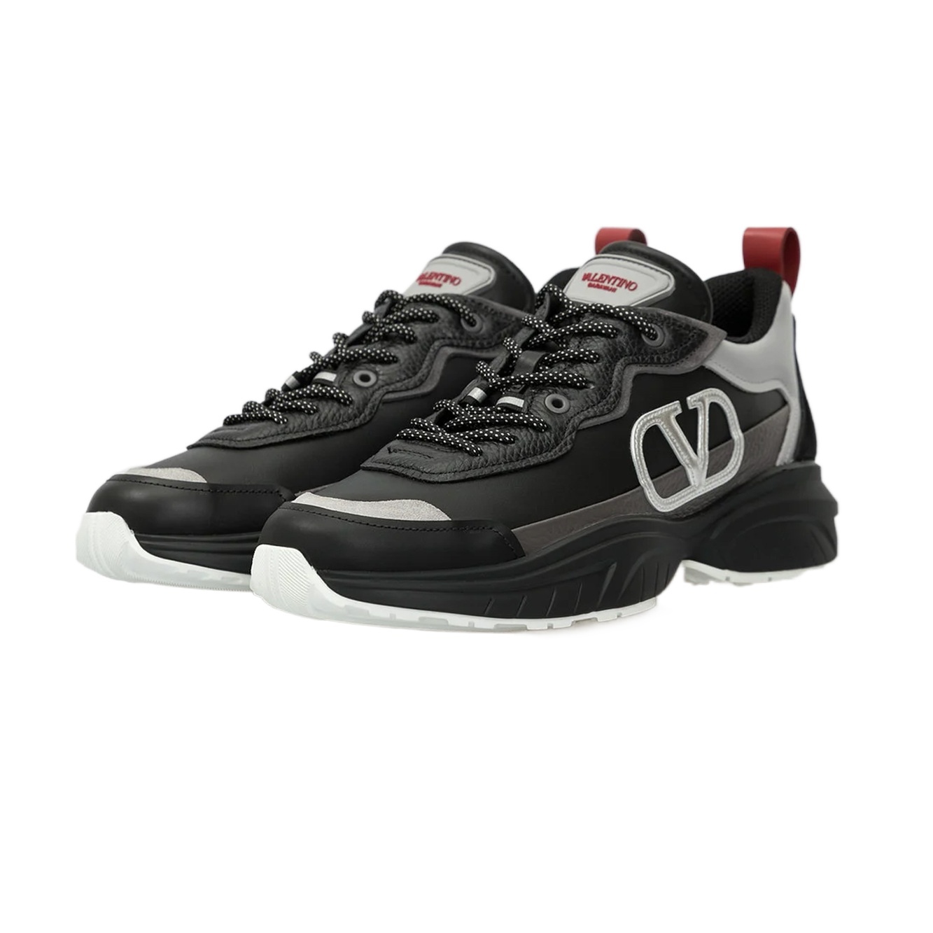 Valentino Shegoes Logo Casual Sneakers In Black
