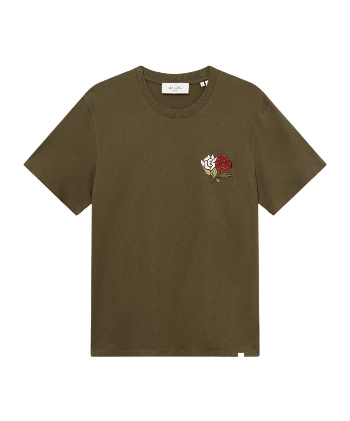 Les Deux T-shirt With Round Neck And Short Sleeves In Green