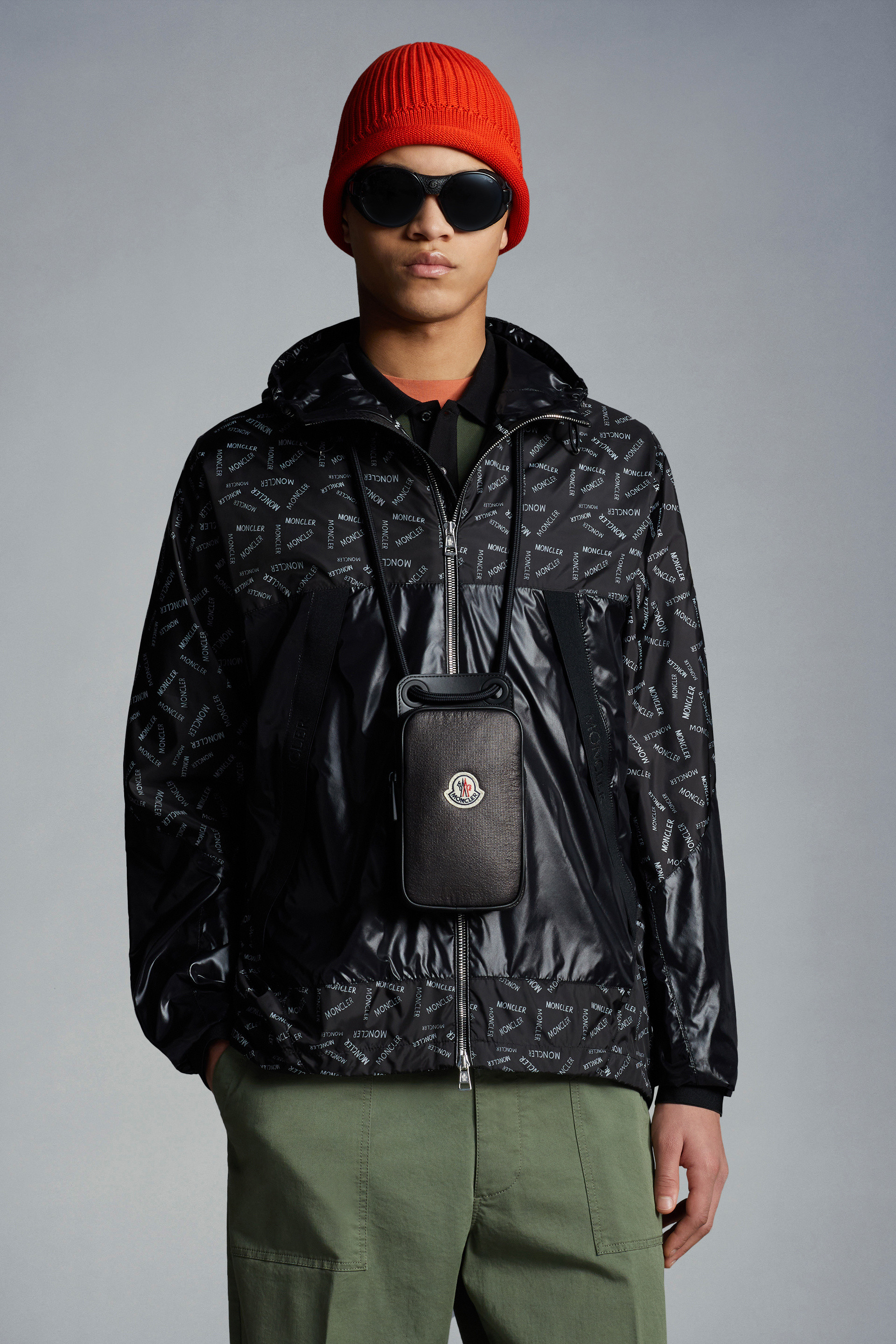 Moncler Phone Holder In Black