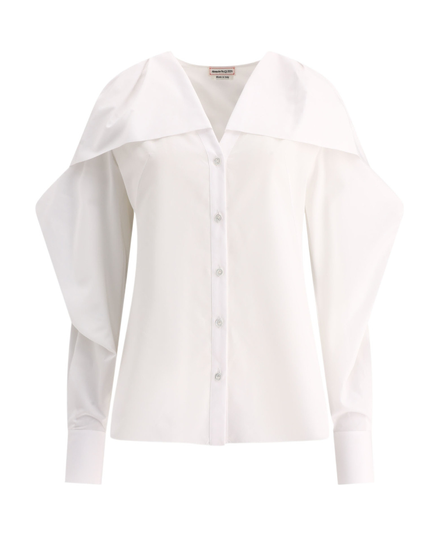 ALEXANDER MCQUEEN RUFFLED COTTON SHIRT