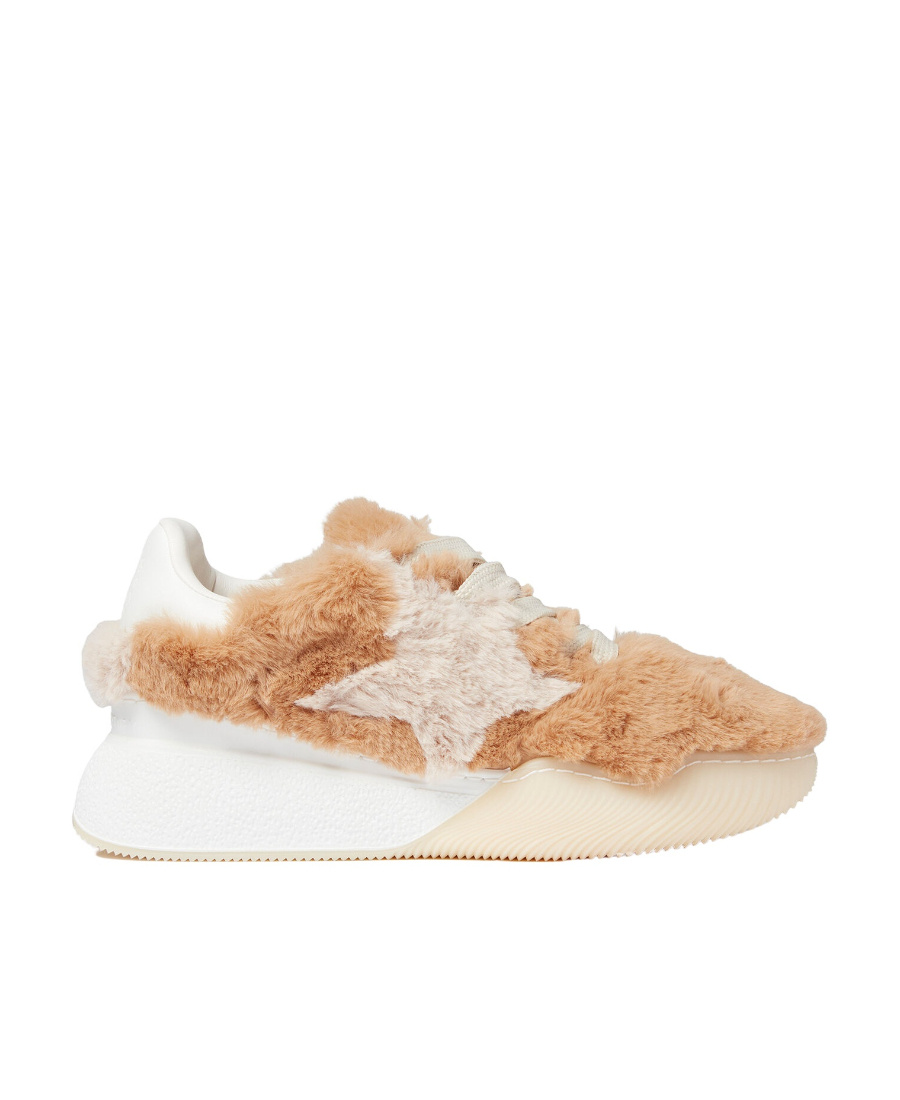 Stella Mccartney Loop Sneakers In Recycled Synthetic Fur In Multi