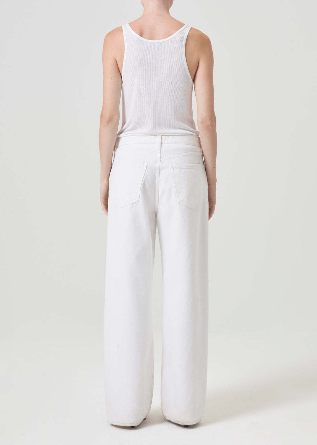 Agolde Straight Jeans Pants In White