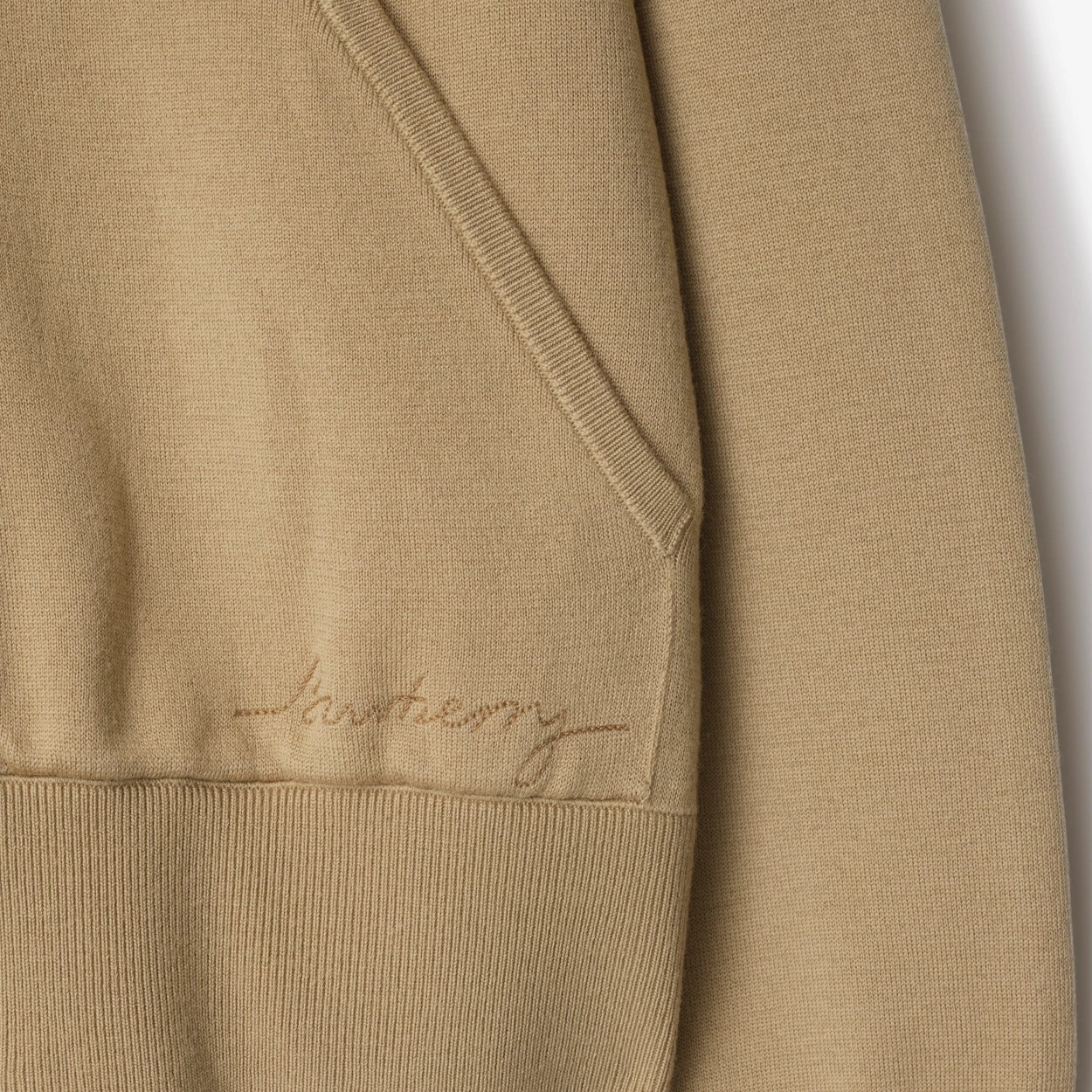 Burberry Wool-blend Embroidered-logo Hoodie In Nude