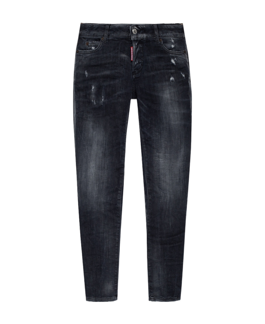 Dsquared2 Distressed-effect Low-rise Jeans In Black