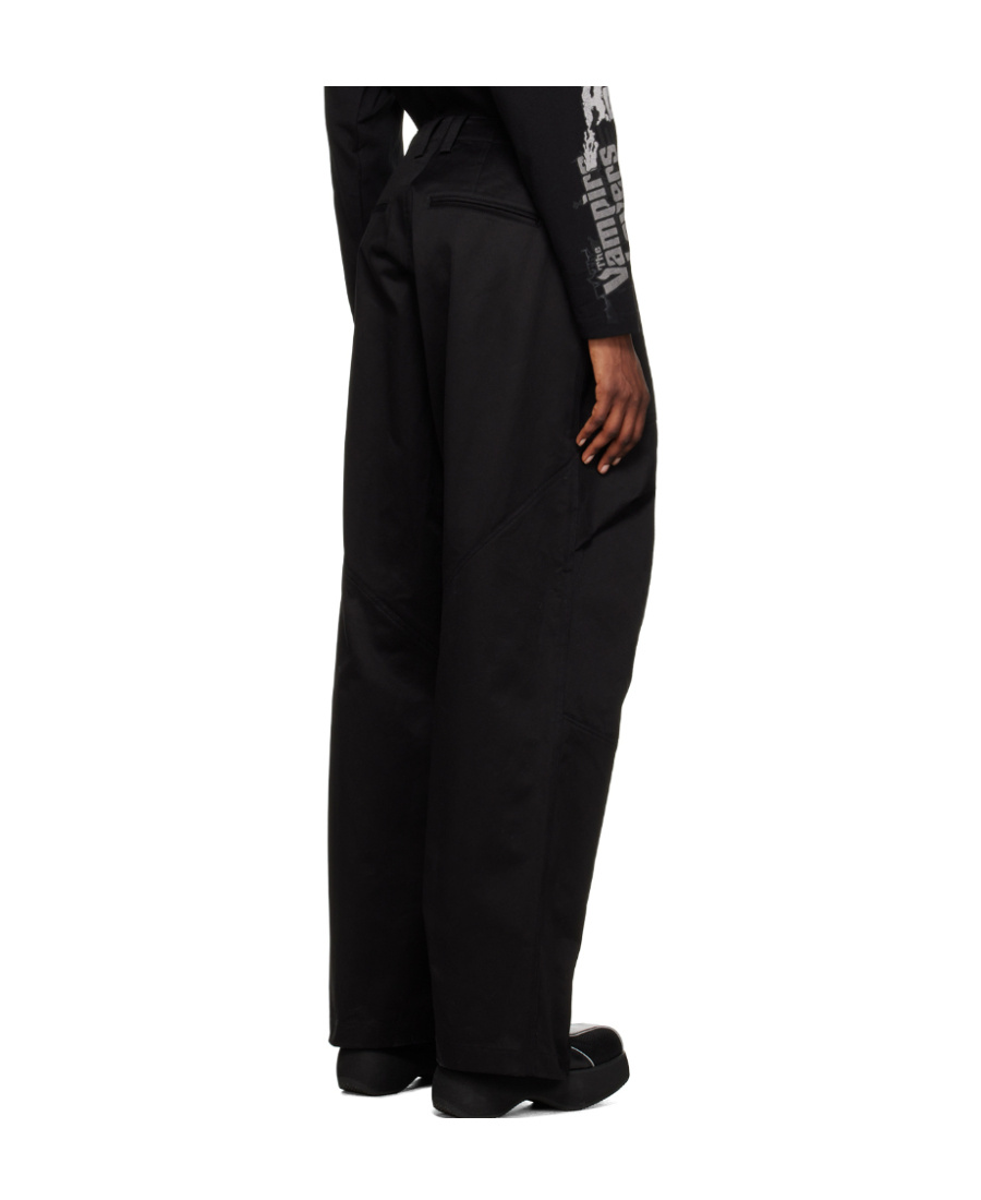 Shop We11 Done Mid-rise Wide-leg Trousers In Black